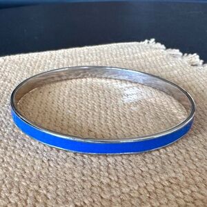 Apt 9 blue & silver enamel thin bangle bracelet